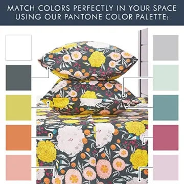 WTPDR Dark Floral Queen Sheets Soft & Wrinkle-Free