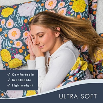 WTPDR Dark Floral Queen Sheets Soft & Wrinkle-Free