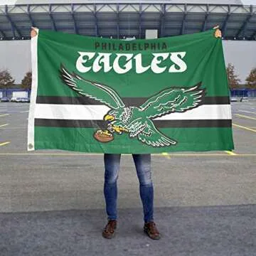 Eagles Throwback Vintage Retro 3x5 Team Flag for Fans