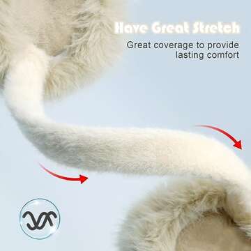 RUIKUNA Women Winter Ear Muffs Fluffy Faux Fur Earmuffs Foldable Ear Warmer Girls Soft Ear Covers (A...