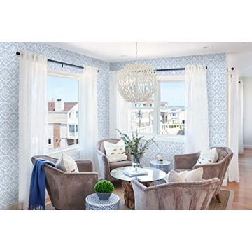 Guvana Blue Peel and Stick Geometric Wallpaper for Home Decor