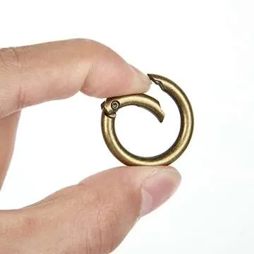 50Pcs Spring O Rings Snap Clip in 5 Colors - DIY Key Ring Clips