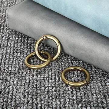 50Pcs Spring O Rings Snap Clip in 5 Colors - DIY Key Ring Clips