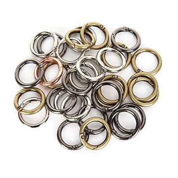 50Pcs Spring O Rings Snap Clip in 5 Colors - DIY Key Ring Clips