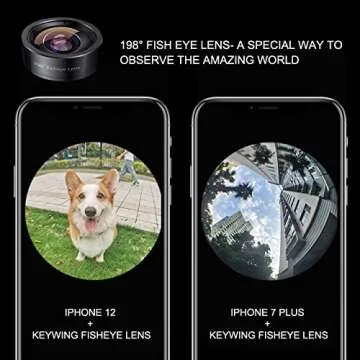 KEYWING 198° Fisheye Lens for iPhone and Samsung Smartphones