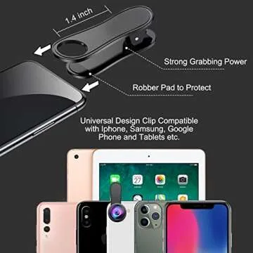 KEYWING 198° Fisheye Lens for iPhone and Samsung Smartphones