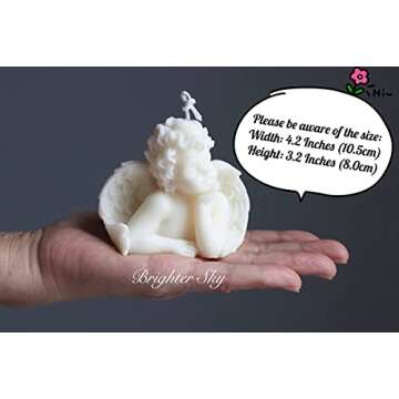 Angel Candle by Brighter Sky|Natural Wax|Candle Decor|Gift for Her|Cute Candle|Essential Oil|Candle Ideas|Wax Melts|Pillar Candle|Candle Holder|Candle Gift|Dessert Candle|Decorative Candle|Home Decor