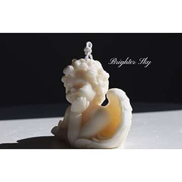 Angel Candle by Brighter Sky|Natural Wax|Candle Decor|Gift for Her|Cute Candle|Essential Oil|Candle Ideas|Wax Melts|Pillar Candle|Candle Holder|Candle Gift|Dessert Candle|Decorative Candle|Home Decor