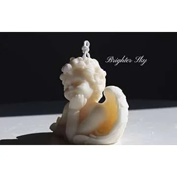 Angel Candle by Brighter Sky|Natural Wax|Candle Decor|Gift for Her|Cute Candle|Essential Oil|Candle Ideas|Wax Melts|Pillar Candle|Candle Holder|Candle Gift|Dessert Candle|Decorative Candle|Home Decor