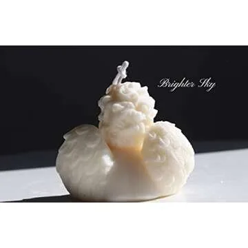 Angel Candle by Brighter Sky|Natural Wax|Candle Decor|Gift for Her|Cute Candle|Essential Oil|Candle Ideas|Wax Melts|Pillar Candle|Candle Holder|Candle Gift|Dessert Candle|Decorative Candle|Home Decor