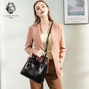 Stylish LAORENTOU Leather Tote for Women - Perfect Gift!