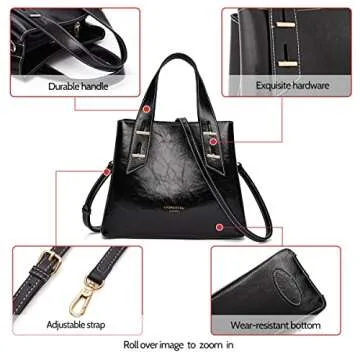 Stylish LAORENTOU Leather Tote for Women - Perfect Gift!