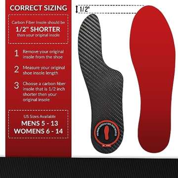 MRTHN Mortons Extension Carbon Fiber Insoles | Orthotic Inserts for Foot Pain Relief