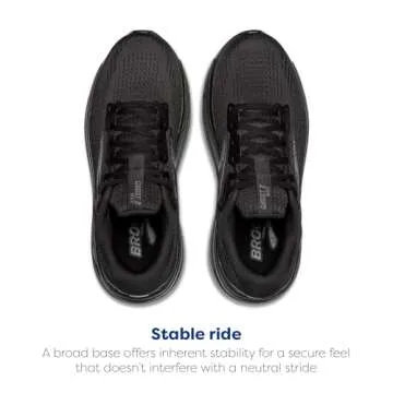 Brooks Men’s Ghost Max 2 Neutral Running & Walking Shoe - Black/Black/Ebony - 10.5 Wide