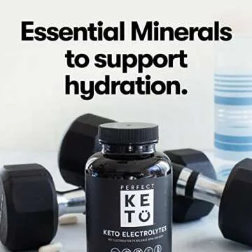 Perfect Keto Electrolytes Capsules, Gluten Free, Electrolyte Supplement with Magnesium, Calcium, Potassium and Sodium, Hydration, Energy, Recovery and Immune Support, Unflavored, 120 Servings