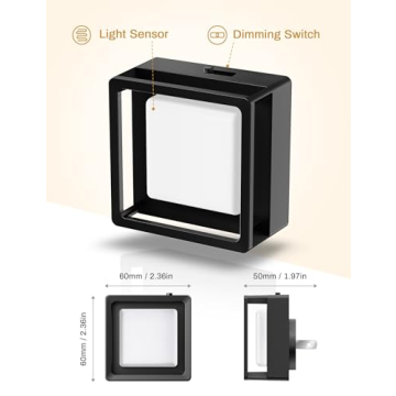 Dimmable LED Night Lights with Dusk-to-Dawn Sensor