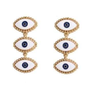 Doubnine Evil Eye Earrings Dangle Vintage Unique Halloween Women Statement Jewelry Accessories (1)