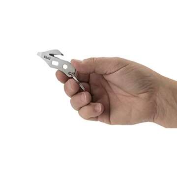 CRKT K.E.R.T. EDC Keyring Micro Tool: Lightweight Multi-Tool for Everyday Carry, Seatbelt Cutter, Bottle Opener, Screwdriver, Two Wrenches 2055