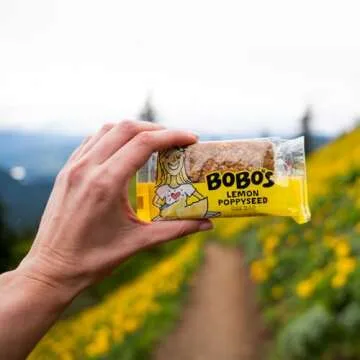 Bobo's Oat Bars, Lemon Poppyseed, 3 oz Bar (12 Pack), Gluten Free Whole Grain Snack and Breakfast Bar