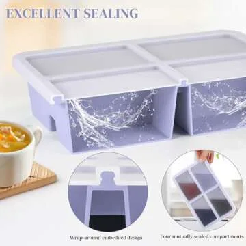 Silicone Freezer Trays for Soups & Leftovers - 2 Pack