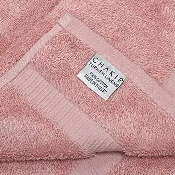 Chakir Turkish Linens 100% Cotton Premium Turkish Towels for Bathroom | 16'' x 30'' (4-Piece Hand Towel, Pink)