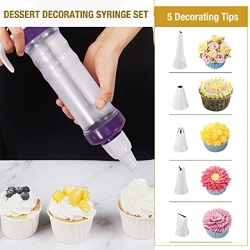 Dessert Decorating Syringe Set for Cake and Cupcake Icing
