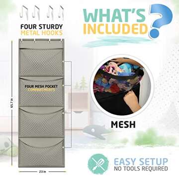 Honeyera Storage Organizer for Stuffed Animals and Toys