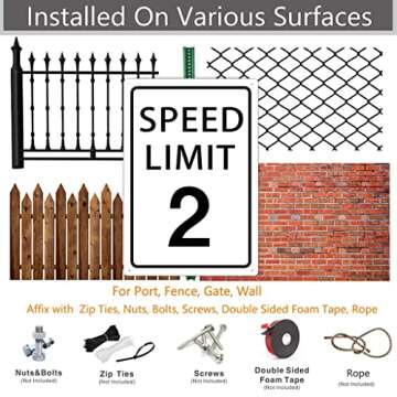 Speed Limit 2 Mph Sign Slow Down Sign,Traffic Sign 8x12inches