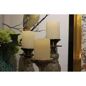 Outdoor Warm White LED Flameless Candles with Remote, 3x4"