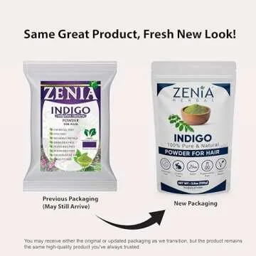 Zenia Indigo Powder (Indigofera Tinctoria) | Hair/Beard Dye Color 3.5oz (100g) | 100% Pure & Natural...