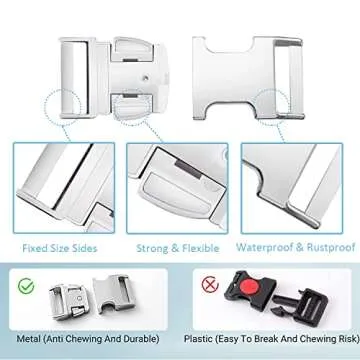 Collar for Dogs Buckle, Fastener Stainless Steel Buckle Dog Collar with Quick Release Buckle