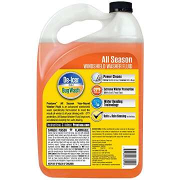 Prestone AS658 Deluxe 2-in-1 Windshield Washer Fluid - Versatile All-Season Clean