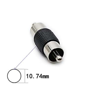 rgzhihuifz RCA Adapter Male to Male Coupler 3 Pack