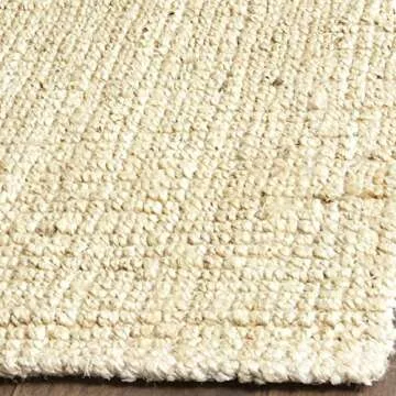 SAFAVIEH Natural Fiber Collection Area Rug - 10' x 14', Ivory, Handmade Farmhouse Jute, Ideal for High Traffic Areas in Living Room, Bedroom (NF730A)