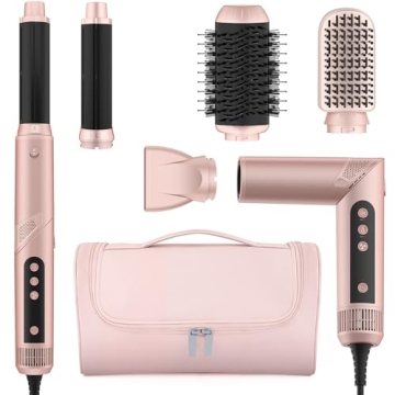 Hair Dryer Brush 5 in 1-110,000 RPM High-Speed Frizz-Free Blow Dryer for Fast Drying, Multi Hair Sty...