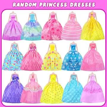 Doll Closet Playset with Doll, 342 Pcs Clothes and Accessories, Princess Dresses Top Pants Swimsuits Wardrobe Shoes Hangers and Other Accessories, Doll Dress up toys for Girls Toddlers Gift Toys