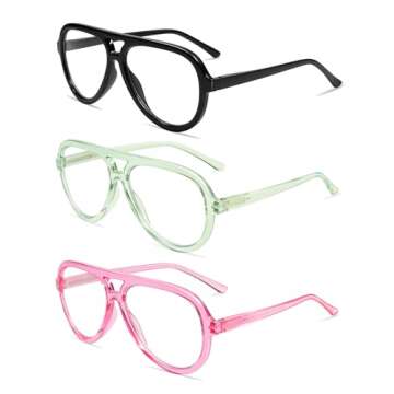 AMOMOMA Aviator Reading Glasses - Blue Light Protection