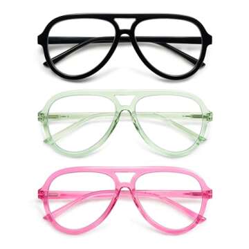 AMOMOMA Aviator Reading Glasses - Blue Light Protection