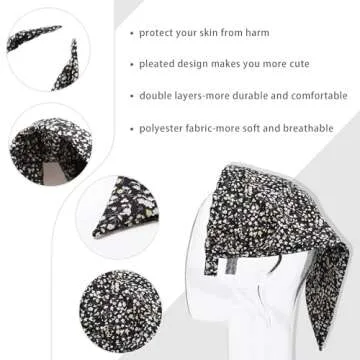 HAIMEIKANG Floral Hair Scarf Headbands for Women Boho Bandanas for Women Triangle Kerchief Solid Color Hair Bands Vintage Head Scarf (Beige+Yellow+Black)