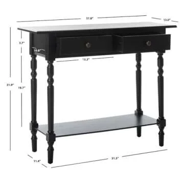 Safavieh Rosemary Distressed Black Console Table for Stylish Homes