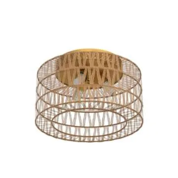 Rattan Flush Mount Ceiling Light for Elegant Ambiance