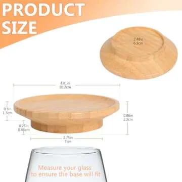 4PCS Bamboo Wine Glass Charcuterie Toppers for Entertaining