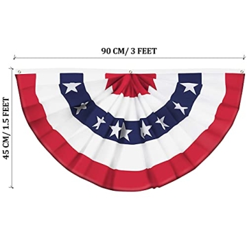 USA Pleated Fan Flag for 4th of July Celebrations