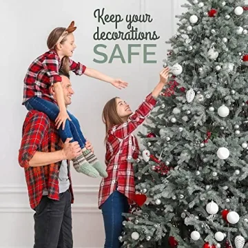 HOLDN’ STORAGE Ornament Box - Red, 72 Decorations Safe