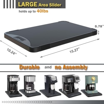 ARGOMAX Appliance Rolling Tray for Coffee Makers & More