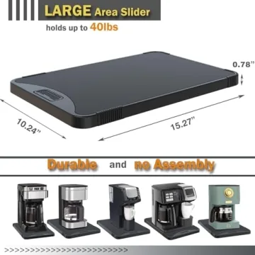 ARGOMAX Appliance Rolling Tray for Coffee Makers & More