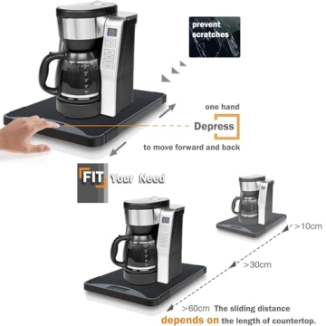ARGOMAX Appliance Rolling Tray for Coffee Makers & More
