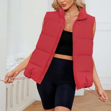 American Trends Oversized Puffy Vest for Women Stylish Warmth