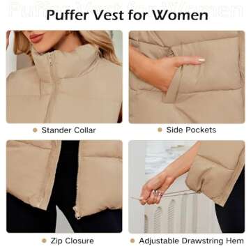 American Trends Oversized Puffy Vest for Women Stylish Warmth