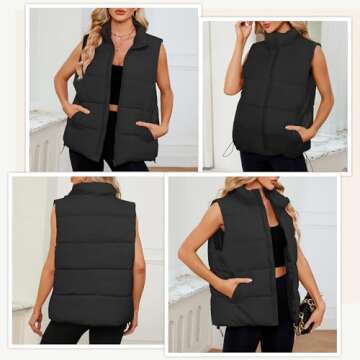 American Trends Oversized Puffy Vest for Women Stylish Warmth